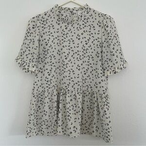 Orange Creek Los Angeles Animal Print Blouse Size Small
